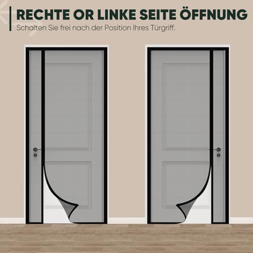 Sekey Fliegengitter Tür für Balkontür Magnetvorhang Insektenschutz für Seitliches Öffnen, Magnet Fliegengitter Balkontür… – Ansicht 2
