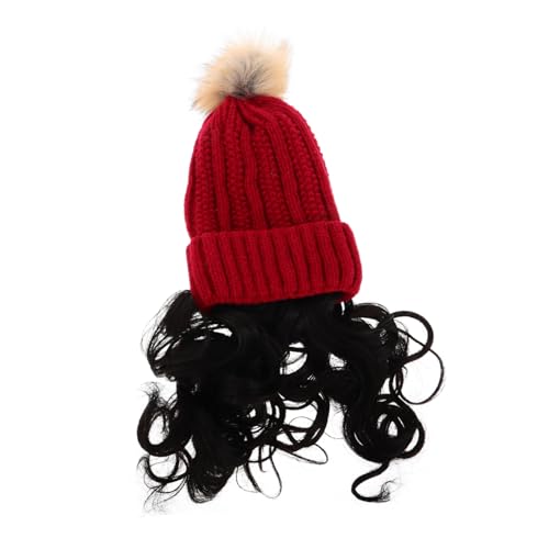 Bonnet hiver tricoté avec perruque longue femme VALICLUD