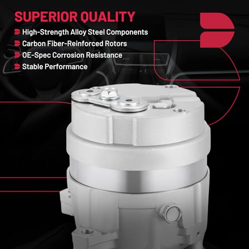 BDFHYK 1135238 Air Conditioning A/C Compressor with Clutch Compatible with Buick LeSabre, Park Avenue 1996-2005, Riviera 1996-1999, Compatible with Oldsmobile 88 LSS 1996-1999, Regency 1997-1998
