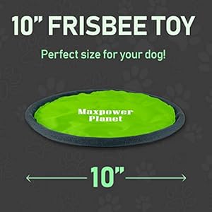 Maxpower Planet Dog Frisbee X2 Pack – Dog Frisbee Soft to Catch – Floating Frisbee for Dogs – Lightweight Flying Frisbee Dog Toy – Easy to Spot Disc Dog Frisbees Puppy Toys, Small to Large 10-inch