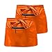 2 Pezzi Mezzo Grembiuli, Grembiule a Vita Corta Unisex, Grembiule Corto Impermeabile, Grembiule da Cucina con 3 Tasche per Bar, Caffetteria, Ristorante, Caffè, Barbecue, Chef, Cameriere (Arancione)