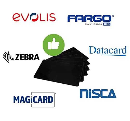 Badges PVC noirs Karteo format carte bancaire pour impression badgeuse