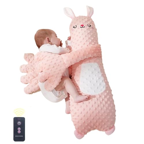Image of WUUJIPAI Baby Patter for Sleep, Baby Patting Sleeping Toy, Baby Startle Prevention Sleep Aid Companion, Third Gear Adjustable Simulation of Mother's Automatic Palm Slapping (Light Pink)