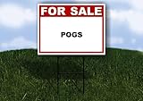 POGS For Sale Whte Red Black 1 Double Sided 18x24 in Yard Road Sign w/stand