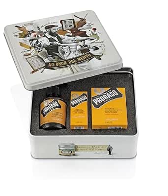 Proraso Beard Care Kit Gift Set for Men with Beard Wash, Beard Oil, and Beard Balm