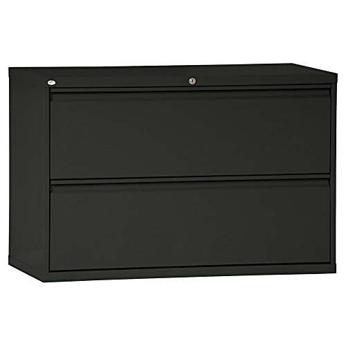 Alera LF4229BL Two-Drawer Lateral File Cabinet, 42w X 19-1 4d X 28-3 8h, Black