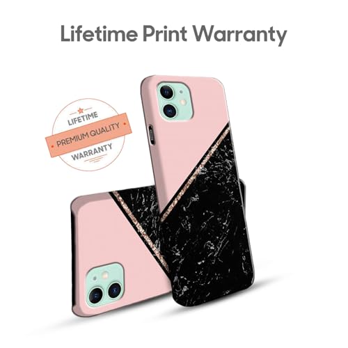 Image of COLORflow Back Cover Compatible with iPhone 11 | Beautiful Black Pink Marble | Designer Printed Hard CASE Bumper Back Cover Compatible with iPhone 11