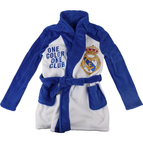 CERDÁ LIFE'S LITTLE MOMENTS Maillot de bain en polaire pour enfant Motif floral du Real Madrid, blanc, 6 ans