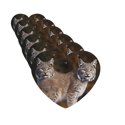 6 Pcs Car Air Fresheners Canada Lynx Hanging Air Freshener Fragrance Scented Cards for Car Interior Mirror Pendant Aromatherapy Tablets Gifts for Women Men Heart Shape