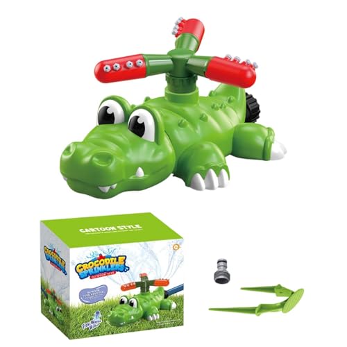 Jouet arroseur d'eau crocodile et fusée de jardin pour piscine et pelouse