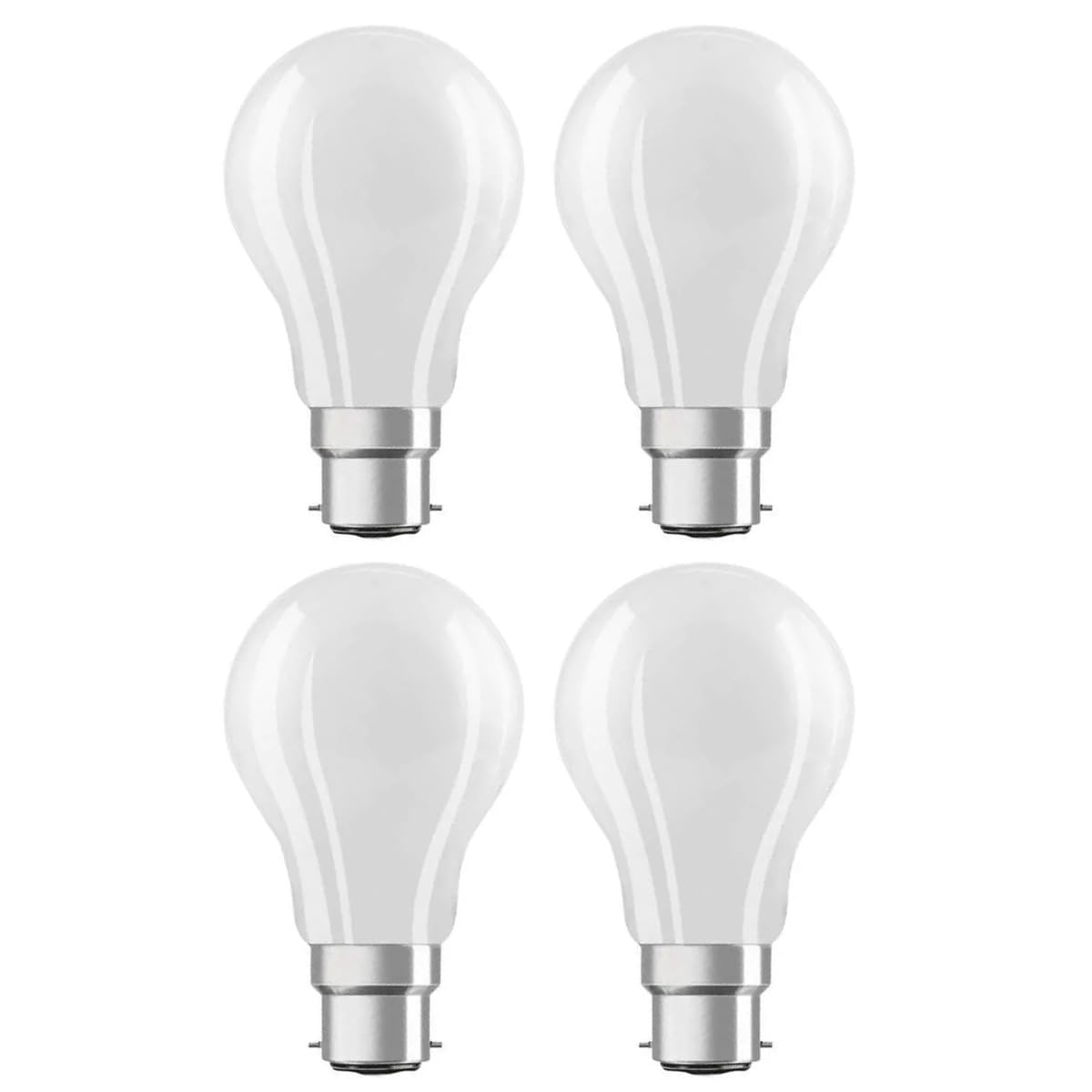 Lampwise 4X LED Filament Classic 7W = 60W BC/B22 GLS Light Bulb - Opal - Warm White 2700K - (Pack of 4)