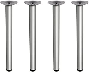 WilTec Pied De Table Acier Inoxydable Lot De 4 Pieds Chromé Support De - View #10