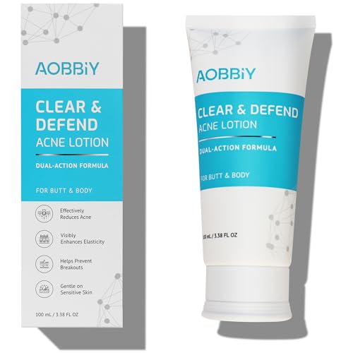Butt Acne Clearing Treatment Cream: Clears & Prevents Breakouts Fast – Gentle Body & Back Lotion for Clogged Pores, Folliculitis & Bumps, 2% Salicylic Acid & Niacinamide, Ideal for Women, Men & Teens