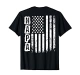 Napa Father's Day American Flag 4th of July Backside T-Shirt