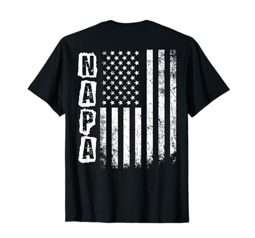 Napa Father's Day American Flag 4th of July Backside T-Shirt