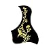 Self Stick thin acoustic guitar pickguard Style-3, w/Gold bird & flower