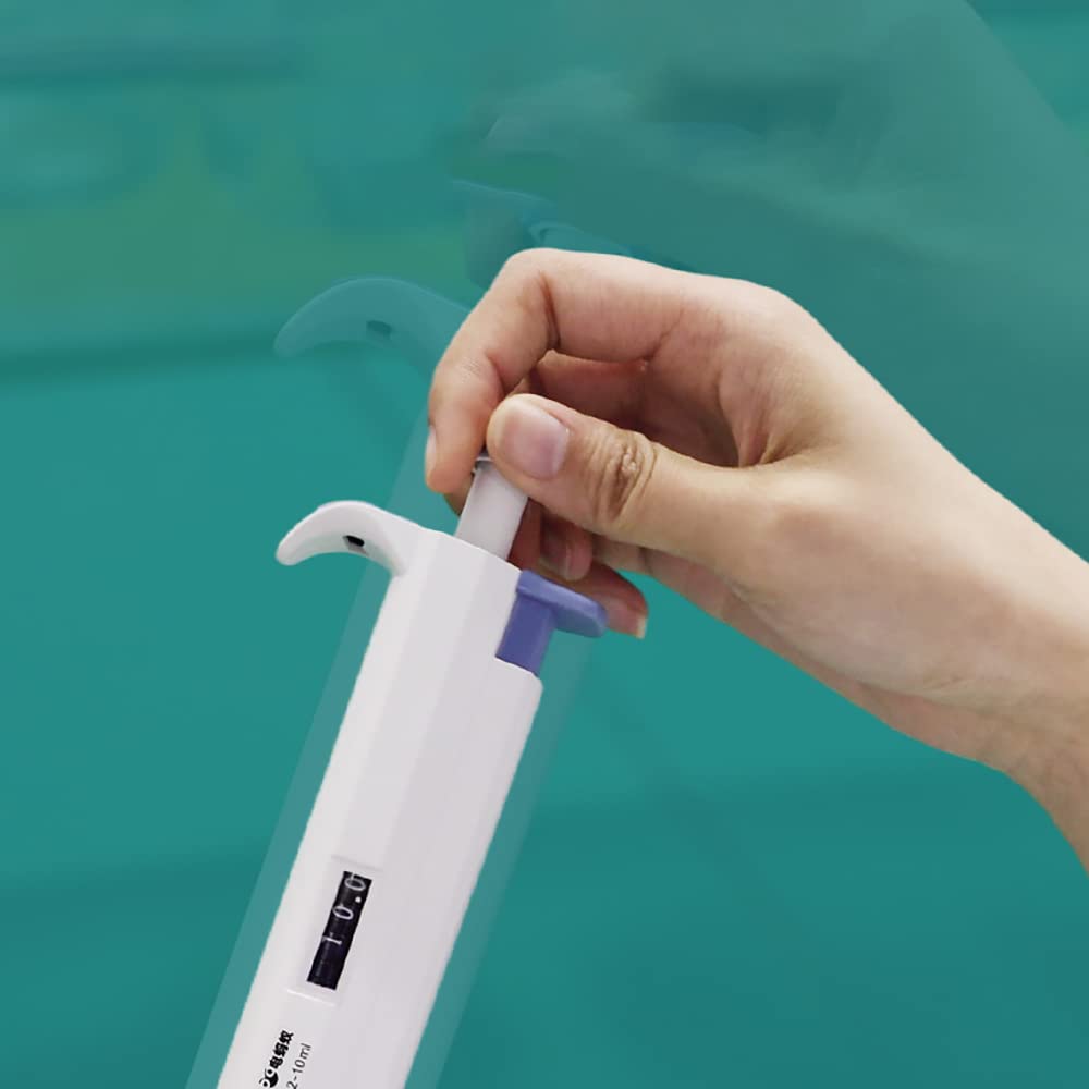 Micro pipetta Puntali universali per pipetta Pipetta scientifica a canale singolo Micro pipetta digitale per liquido da laboratorio regolabile per laboratorio scolastico (2-10 ML)