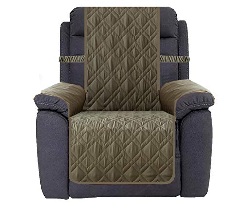 Image of Ameritex Waterproof Nonslip Recliner Cover Stay in Place, Dog Chair Cover Furniture Protector, Ideal Recliner Slipcovers for Pets and Kids (Green, 23 inch)