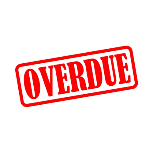 PSQURMART OVERDUE Custom Office Stamp, self Inking Rubber Stamp, Stamp for Business, design-61,Stamp Style no--P20