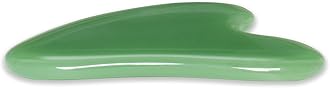 YAMHOHO Gua Sha Jade Stone Gua Sha Massage Tool, Guasha Tool for Face and Body Skin Massage. Tools for SPA Acupuncture, Pink Stone for Body Face Neck and Eye, Skin Care Gift for Woman (deep Green)