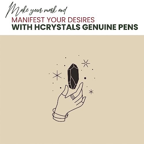 Hcrystals Diamond Pens With Healing Crystal On Top, Elegant Glitter Fancy Pens, Inspirational Gift Pens, Healing Stones, Pretty Bling Metal Ballpoint Pen For Home, Office And School Use, Pack Of 3 #TOP5