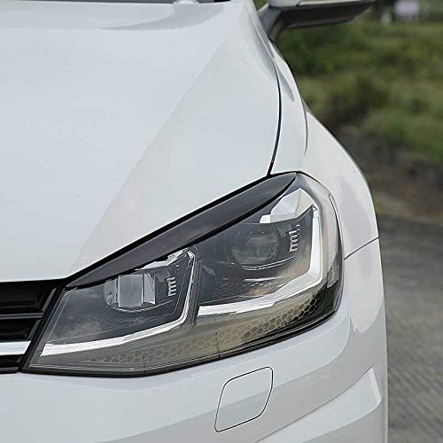 BLuvos Coppia Finiture Sopracciglia Palpebra Faro Anteriore Adesivi Protezione Per VW Golf 7 MK7/GTI R 2013-2018,Auto Faro Sopracciglia - 4