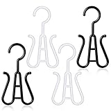 Magicfour Bike Shoe Holder, 4 Pack Sturdy Shoe Hanger Compatible with Peloton Exercise Bike, Hanging Shoe Hooks, Multi-Function Cycle Shoe Hanger for Peloton Bike Accessories(Black&White)