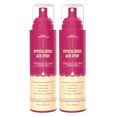 BASE LABORATORIES Hypochlorous Acid Spray for Skin & Face | HOCL Molecule Spray | 480ml | 2PK