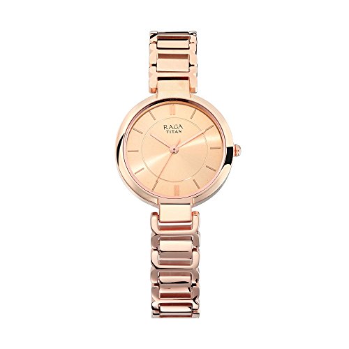 Titan Raga Women's Sundial Gold Elegance: The Timeless Statement Rose Gold Dial & Band Analog Metal Watch-NS2608WM01 (Image - 1)