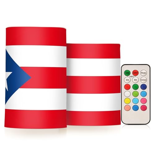 Bougies drapeau portoricain GuoChe pour une ambiance chaleureuse et lumineuse à la maison