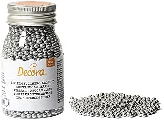 Decora 2081107 100g Silver Sugar Pearls