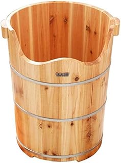 Bacia de imersão para pés de barril de madeira, balde de lavagem de pés de madeira, banheira de banho de sauna, barril de banho de pés de cedro, barril de lavagem de pés para alívio de fadiga da dor