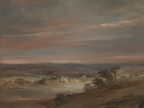 A View on Hampstead Heath Constable : sublimez votre salon avec ce grand tableau marron