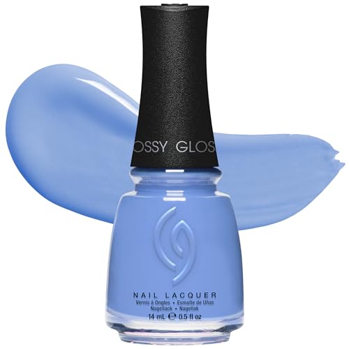 China Glaze CG Nail Lacquer Boho Blues – Periwinkle Blue Nail Polish, Quick Dry, Chip Resistant, Glossy Finish for DIY Manicure, 0.5 fl oz