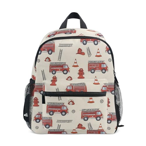 Sac à dos d'école maternelle garçon et fille camion rouge