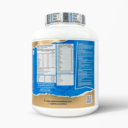 Image of Gibbon Muscle Whey | Pro Series Formula | Nutraceutical with no Amino Spiking | 60 Servings (2Kg, Latte)