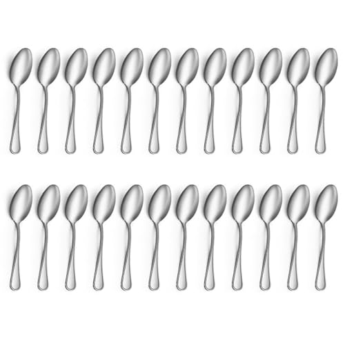 Gifcomda Lot de 24 Petites Cuillères à Café, Petite Cuillère à Dessert en Acier Inoxydable...