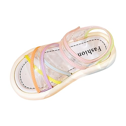 Kids Girls Sandals Transparent Colorful Straps Straps Pvc Soft Bottom Anti Slip Sandals Baby Girl Sandals Casual