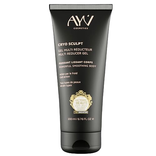 AYV Cosmetics - Gel Multi Reductor Cryo Sculpt – Tratamiento Ultra Reafirmante Corporal - Anti-Celulitis - Vientre, Abdomen, Glúteos, Muslos, Caderas, Brazos - FABRICADO EN FRANCIA - 200ml