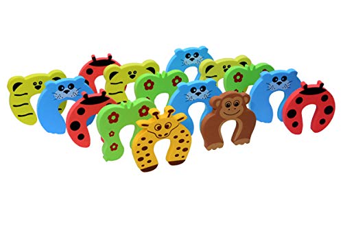 Image of BabySafeHouse Finger Pinch Door Guard for Baby Safety (Animal Shape-Pack of 15)-Door Stopper for Protection from Door Slamming & Accidental Door Lock
