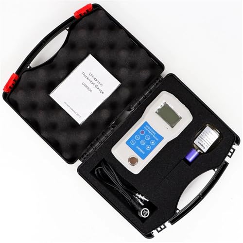Thickness Gauge, UM6800 Ultrasonic Thickness Gauge Metal Testing 1-260 mm Meter Steel Tester Pipe, Boilers, Oil Storage Tank Thick Measuring Tool(UM6500 200mm 0.1) miniatura 6