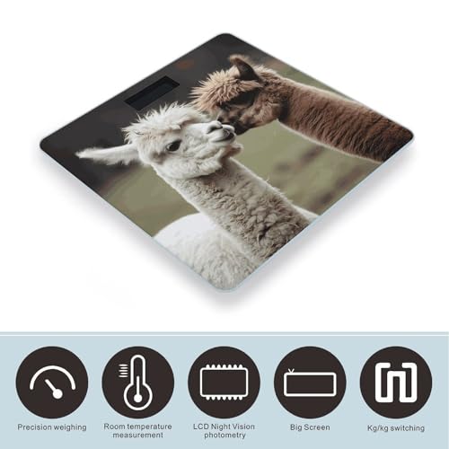 Báscula de baño digital con pantalla LCD grande miniatura 3