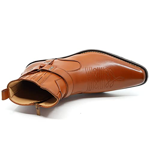 Metrocharm Diego-02 Men's Belt Strap Studded Western Cowboy Boots4