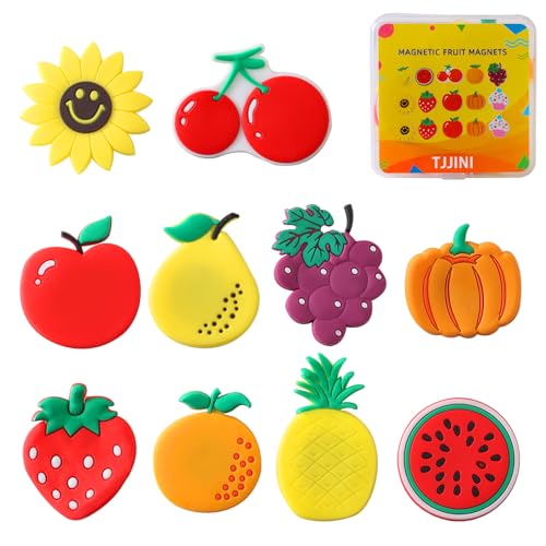 Imanes decorativos frutales para refrigerador 10 piezas miniatura 1