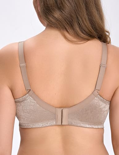 Image of Wingslove Women's Minimizer Bra Wireless Full Coverage Non-Padded Plus Size No Underwire Everyday Comfort