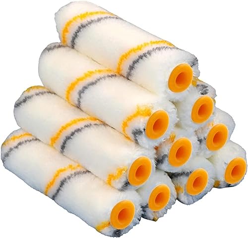 SFQEVHRZ Paint Rollers，Facade Roller， Clean Proffesional Paint Roller Sleeves 10pcs Replacement Brush Tool Room Wall