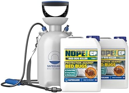 NOPE! CP Bed Bug Killer Spray Treatment (2 x 5 Litre & Sprayer) - Odourless & Non-Staining, Extended Residual Kill up to 3 Months for mattress, bed frames, furniture