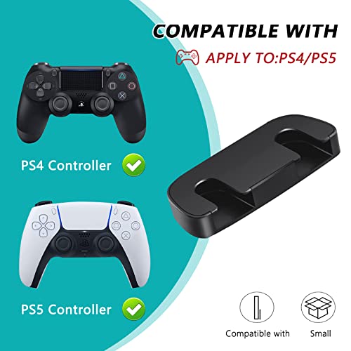 Newseego Under Desk Controller Mount Compatible For Ps5 & Ps4, 2 Pack Table Controller Holder Stand Sturdy Space Saving Tidy Controller Storage Holder Gaming Accessories For Ps5/Ps4 - Black #TOP2