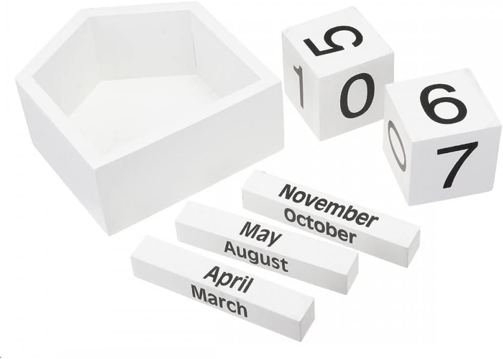 Wooden Block Calendar House Decoration Creative Desktop Ornaments