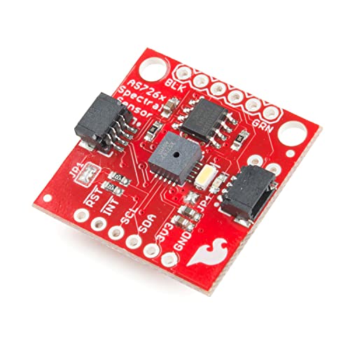 Image of SparkFun Spectral Sensor Breakout - AS7262 Visible (Qwiic)-detects wavelengths in the Visible Range at 450, 500, 550, 570, 600 & 650nm of Light Each w / 40nm of Full-Width Half-max Detection-2.7V-3.6V